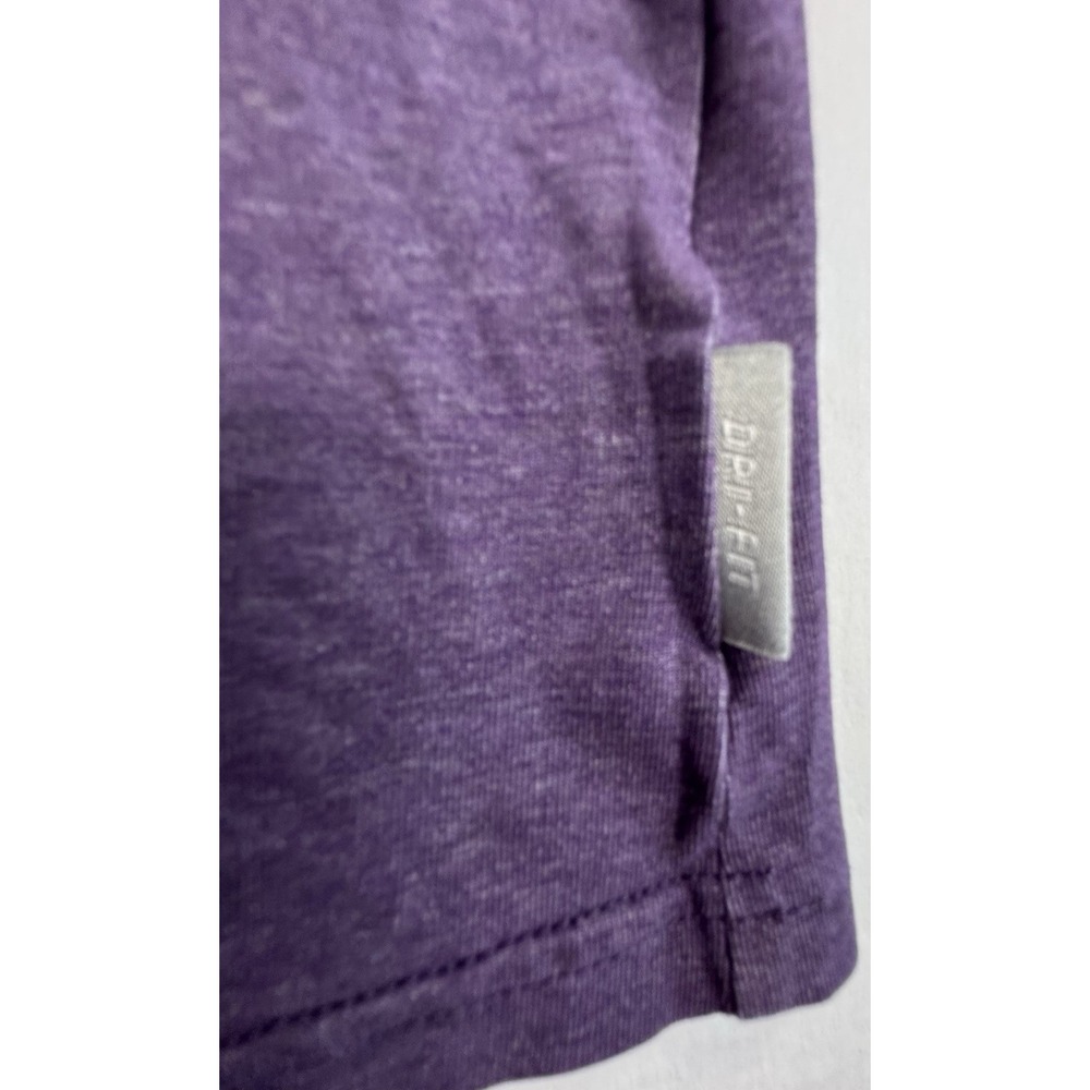 Nike Dri-FIT Men's Purple T-Shirt M Breathable Moisture Wicking Crew Neck SS - Picture 3 of 9
